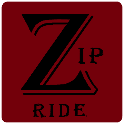 Red logo with "Zip Ride" text.